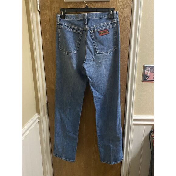 Twenty X Mens 32 x 34 Style 22 Relaxed Fit Faded Straight Leg Denim Blue Jeans - Picture 7 of 14